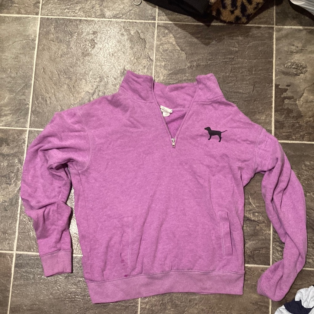 Pink purple quarter zip